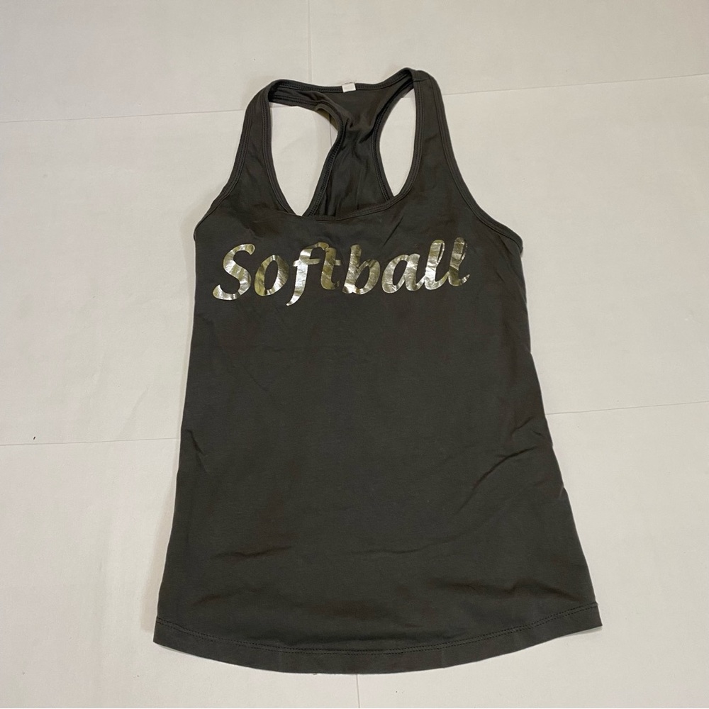⭐️Next Level Apparel Black Softball Tank Top
